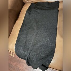 Lularoe Cassie Skirt - Black with Rose Pattern